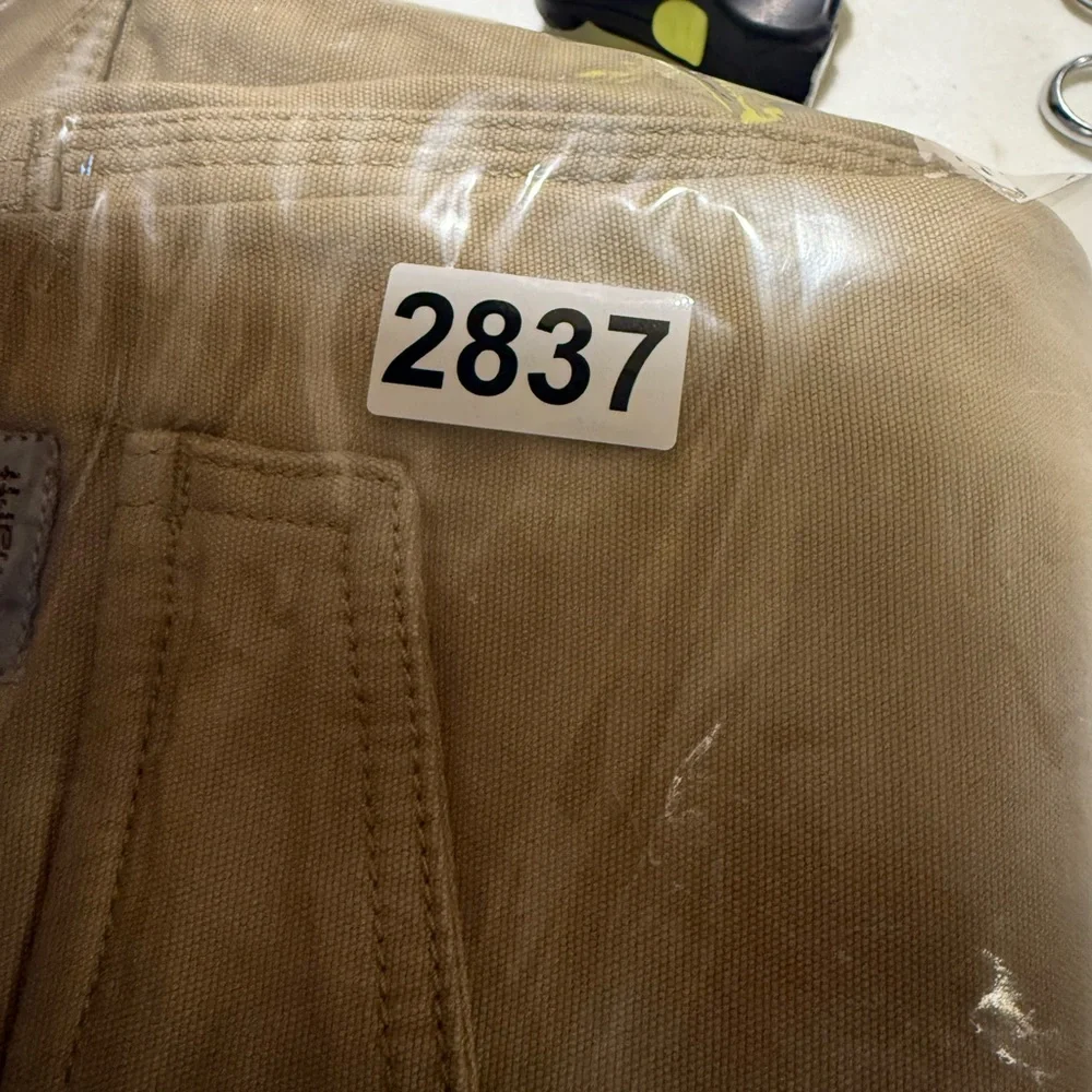 Carhartt Rugged Flex Canvas Cargo Work Pants Mens 38x36 brown Relaxed BN3574-M - Picture 13 of 13